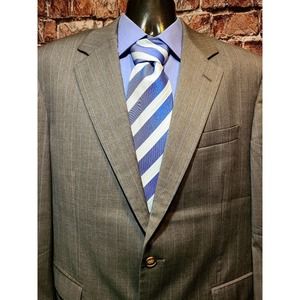 Brooks Brothers 1818 Madison Men's 2 PC Suite 43R/38R Gray Pinstripe